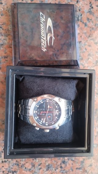 Orologio Chronotech Uomo Nero/Argento
