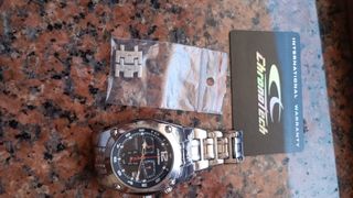 Orologio Chronotech Uomo Nero/Argento