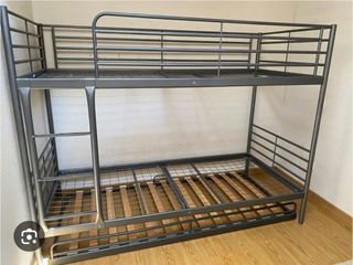 Litera triple aluminio gris