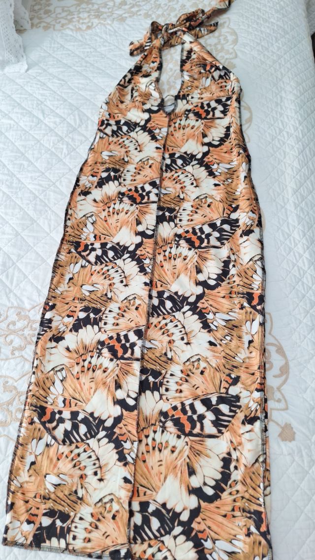 Vestido largo estampado mariposas
