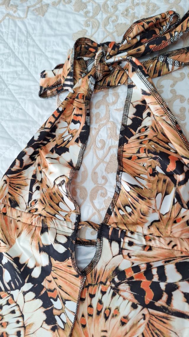 Vestido largo estampado mariposas