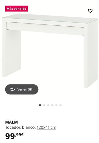 Cristal escritorio IKEA 120x41 sèrie MALM
