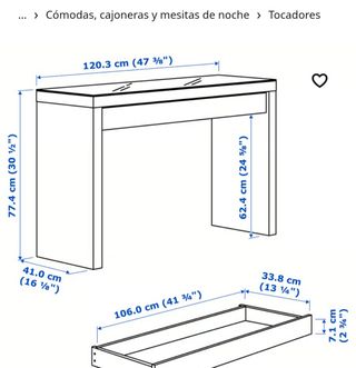 Cristal escritorio IKEA 120x41 sèrie MALM
