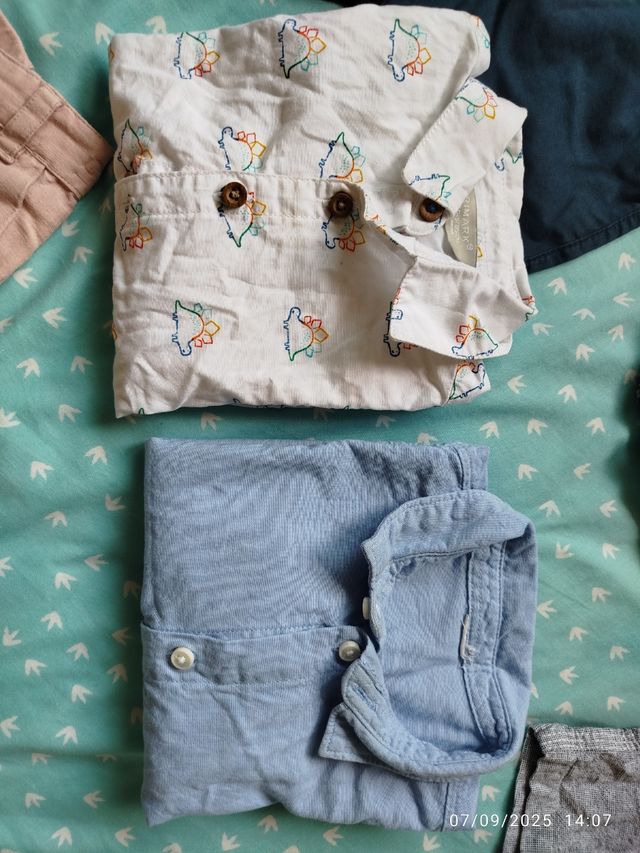 Camisas y pantalones 12-18 Meses