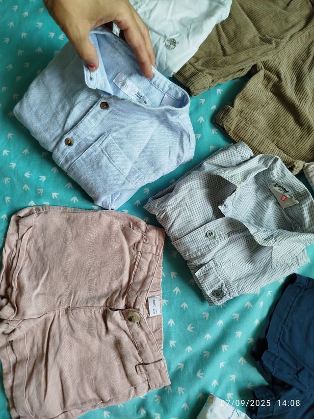 Camisas y pantalones 12-18 Meses