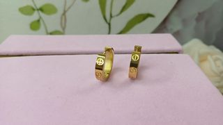 Pendientes Amor Chapado Oro 18k 2cm