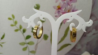 Pendientes Amor Chapado Oro 18k 2cm
