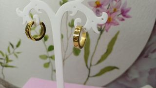 Pendientes Amor Chapado Oro 18k 2cm