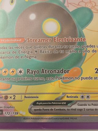 Carta Pokémon "BELLIBOLT EX DE E-NIGMA 172/159"