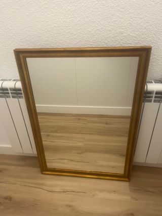 Espejo Madera Marco Dorado
