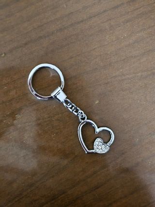 Portachiavi cuore con strass