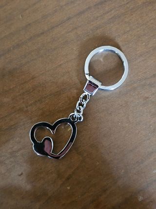 Portachiavi cuore con strass