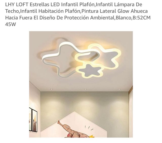 Lámpara de techo infantil estrellas