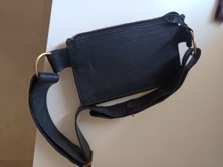Riñonera de piel con pelo 