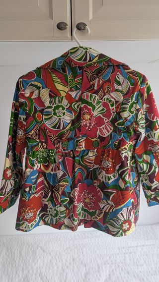 Chaqueta Zara Estampada Retro Multicolor