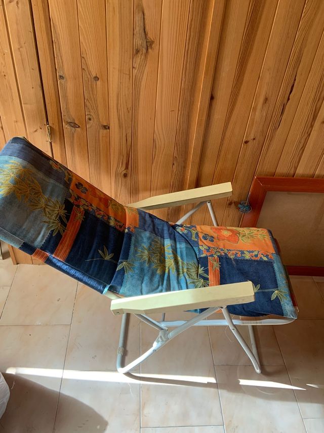 Hamaca reclinable con estampado floral