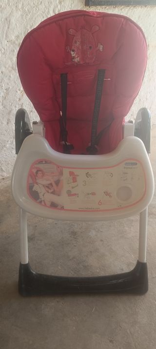 Trona Bebé Roja con Dibujo