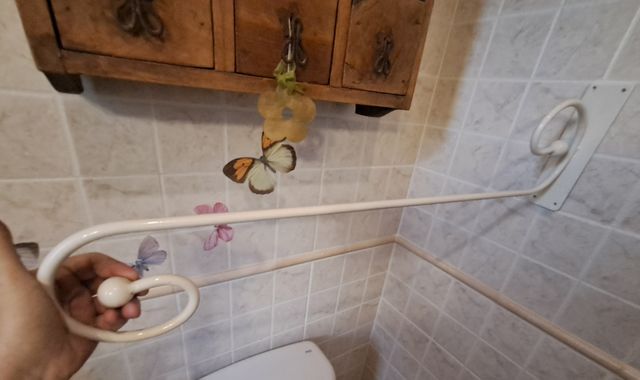 Toallero de forja hierro blanco de pared nuevo
