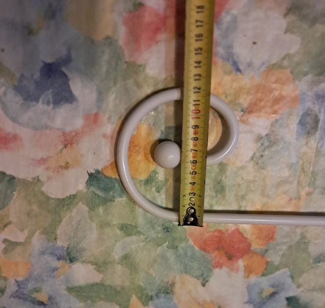 Toallero de forja hierro blanco de pared nuevo
