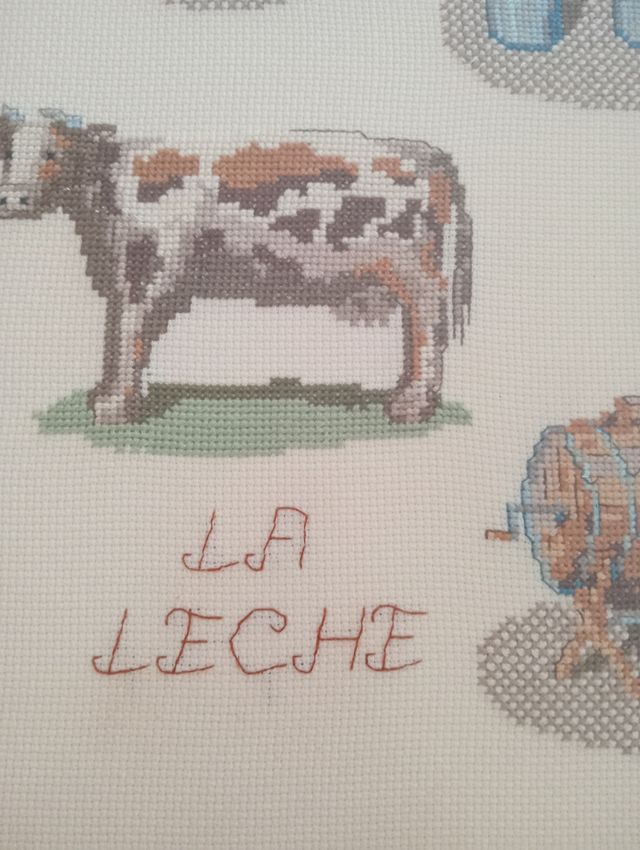 4 Cuadros Punto de Cruz Temática Comida