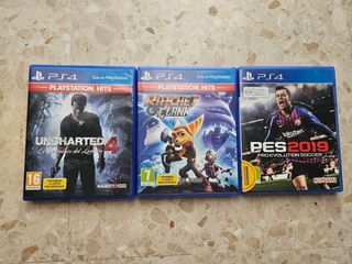 Uncharted 4, Ratchet and Clank y PES2019 PS4