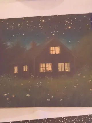 12 Gravuras Paisagem Estrelas e Casas