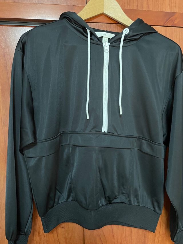 H&M Sudadera con capucha negra