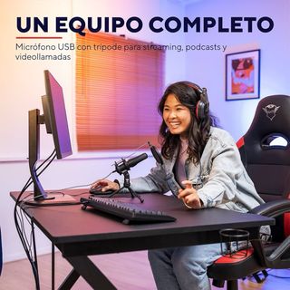 Micrófono USB Trust GXT 232 Mantis Trípode.NUEVO