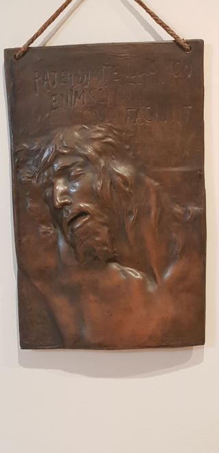 Bellissimo bronzo volto di Cristo