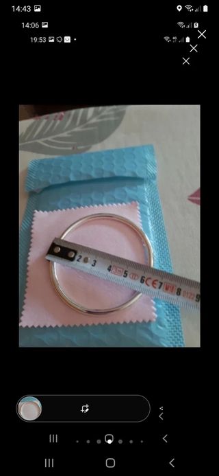 Pulsera aro plata abierta