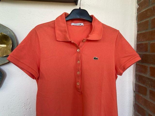 Polo Lacoste corallo donna