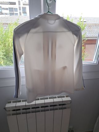 Chaqueta Real Madrid Adidas Blanca Cremallera. 12 