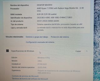 Portátil Asus Ryzen 7 Gris/Plata