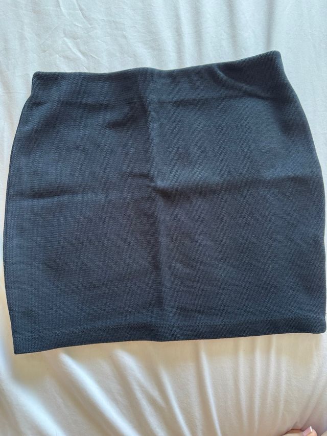 Minifalda Zara Talla S Negra Elástica