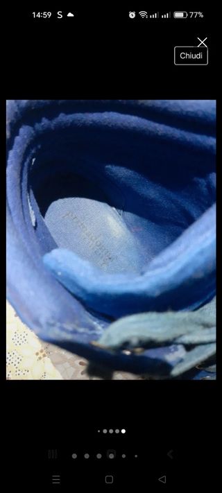 Stivaletti scamosciati blu n.39