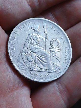 Moneda Plata 1 Sol Perú