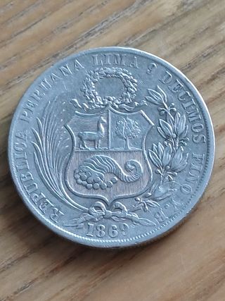 Moneda Plata 1 Sol Perú