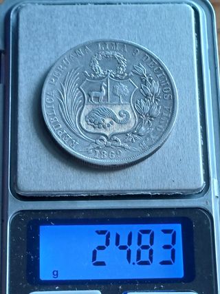 Moneda Plata 1 Sol Perú