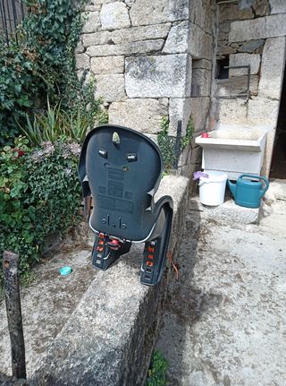 Silla bici bebé trasera naranja