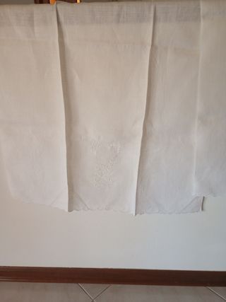 Asciugamani vintage in lino panna