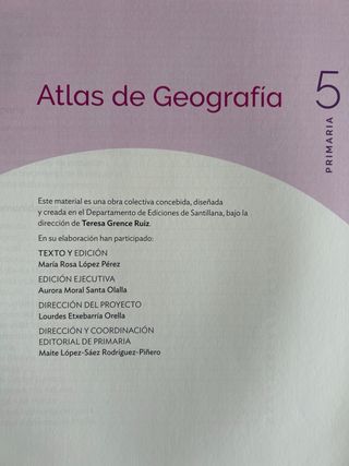 Atlas de Geografía. 5 de Primaria.