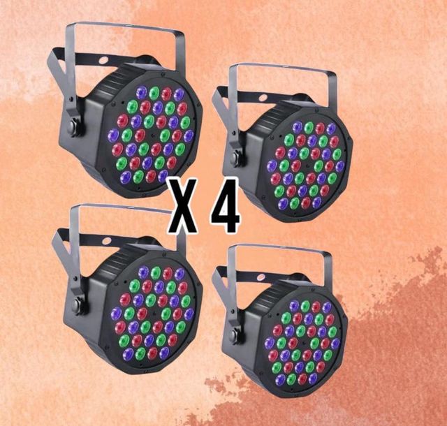 4x Proiettore Luci Strobo Discoteca Rgb led farett