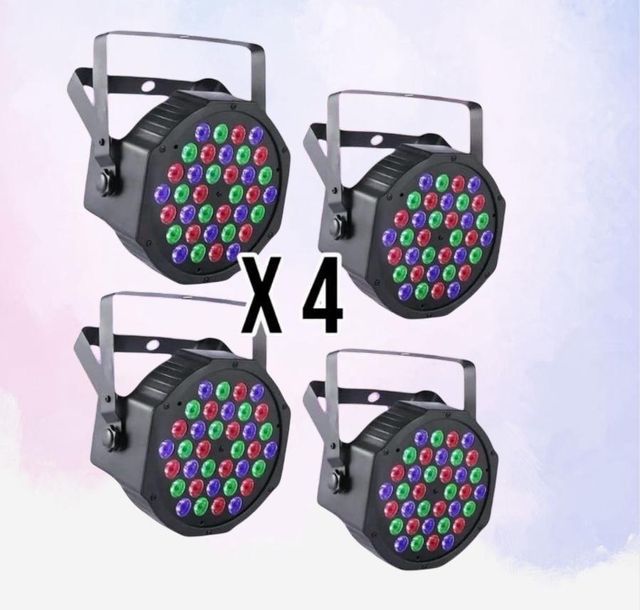 4x Proiettore Luci Strobo Discoteca Rgb led farett