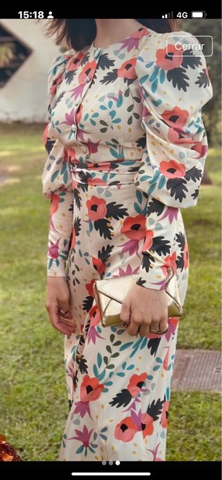 Vestido Cherubina floral multicolor