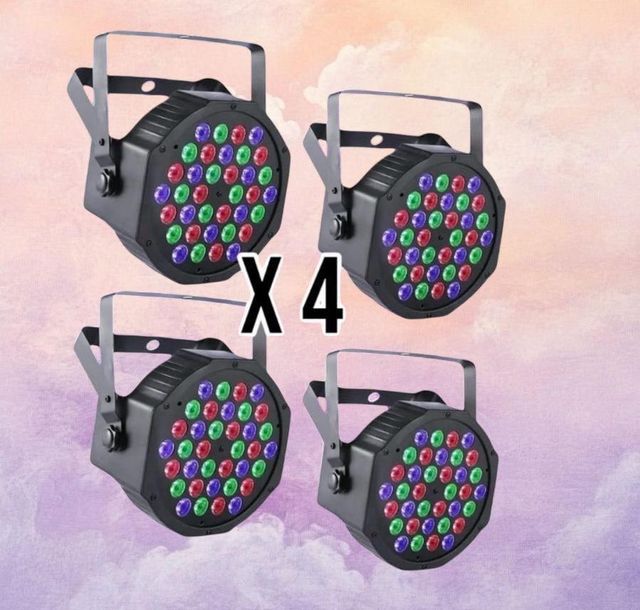 4x Proiettore Luci Strobo Discoteca Rgb led farett