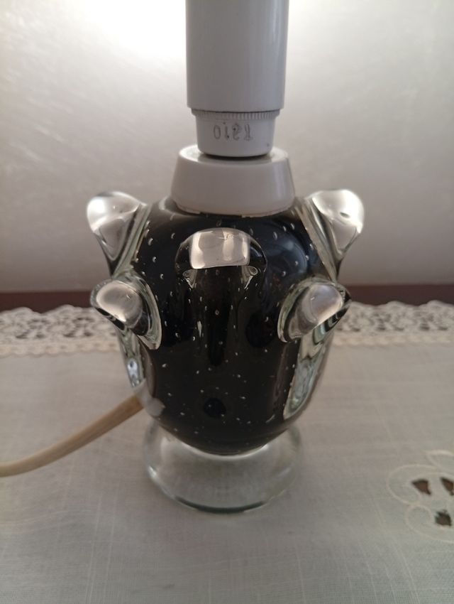 Lampada vintage vetro blu trasparente