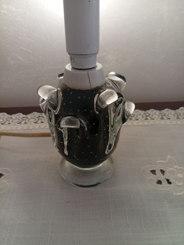 Lampada vintage vetro blu trasparente