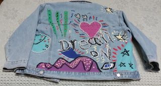 Cazadora vaquera oversize multicolor