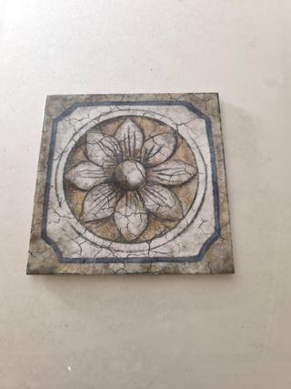 Azulejo decorativo flor antigua