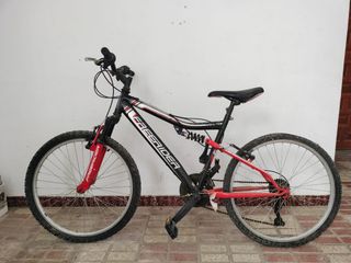 Bicicleta Freerider 24 Negra y Roja
